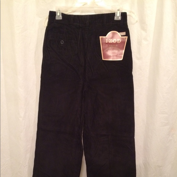 NWT IZOD SIZE 16 BLACK WASHED CORDUROY PANTS CHINO - Picture 4 of 4